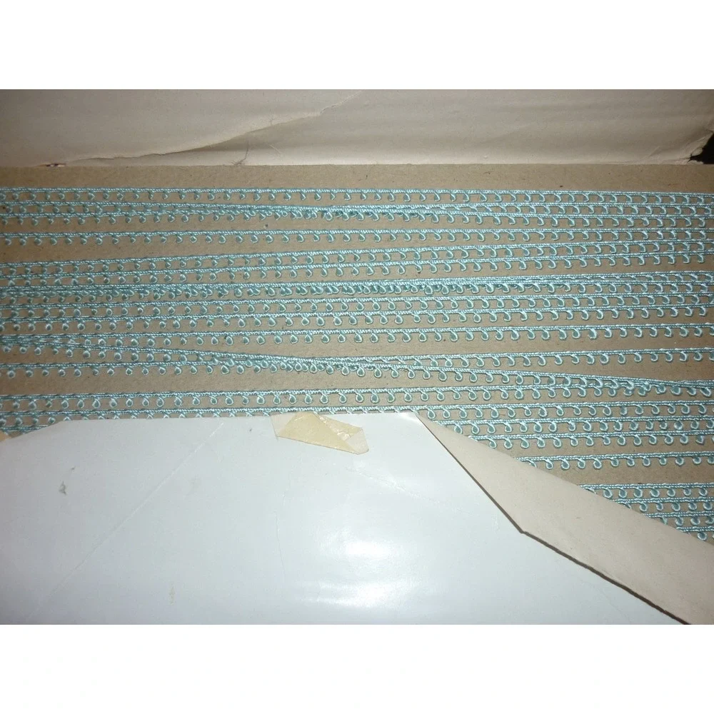 Antique French Silk Gimp‎ Trim Nouveauté de Paris Cream & Blue 72 Yard Bundle